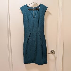 H&M Forest Green Midi Dress